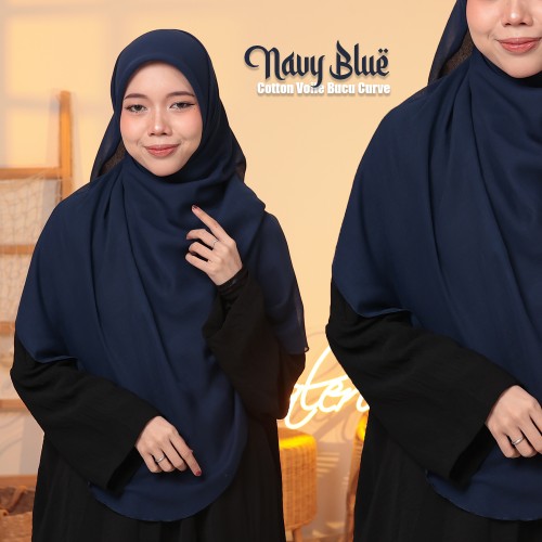 BUCU CURVE PLAIN NAVY BLUE