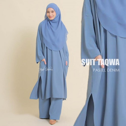 SUIT TAQWA PASTEL DENIM