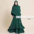 SET TULIP EMERALD GREEN (JUBAH + INSTANT NAURA)