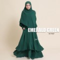 SET TULIP EMERALD GREEN (JUBAH + INSTANT NAURA)