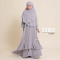 SET TULIP SILVER (JUBAH + INSTANT NAURA)