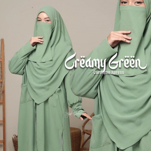 CARDIGAN XPRESS CREAMY GREEN